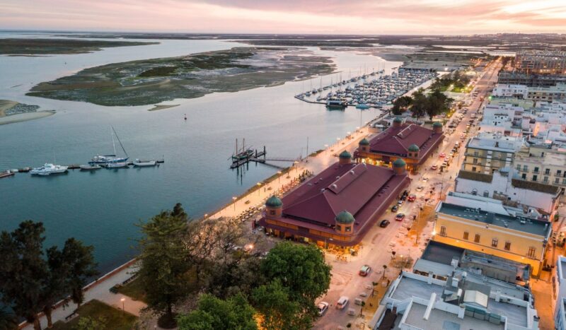 sky view of a mini port
