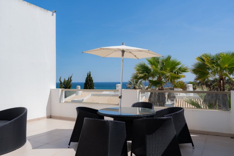 dining table on the balcony
