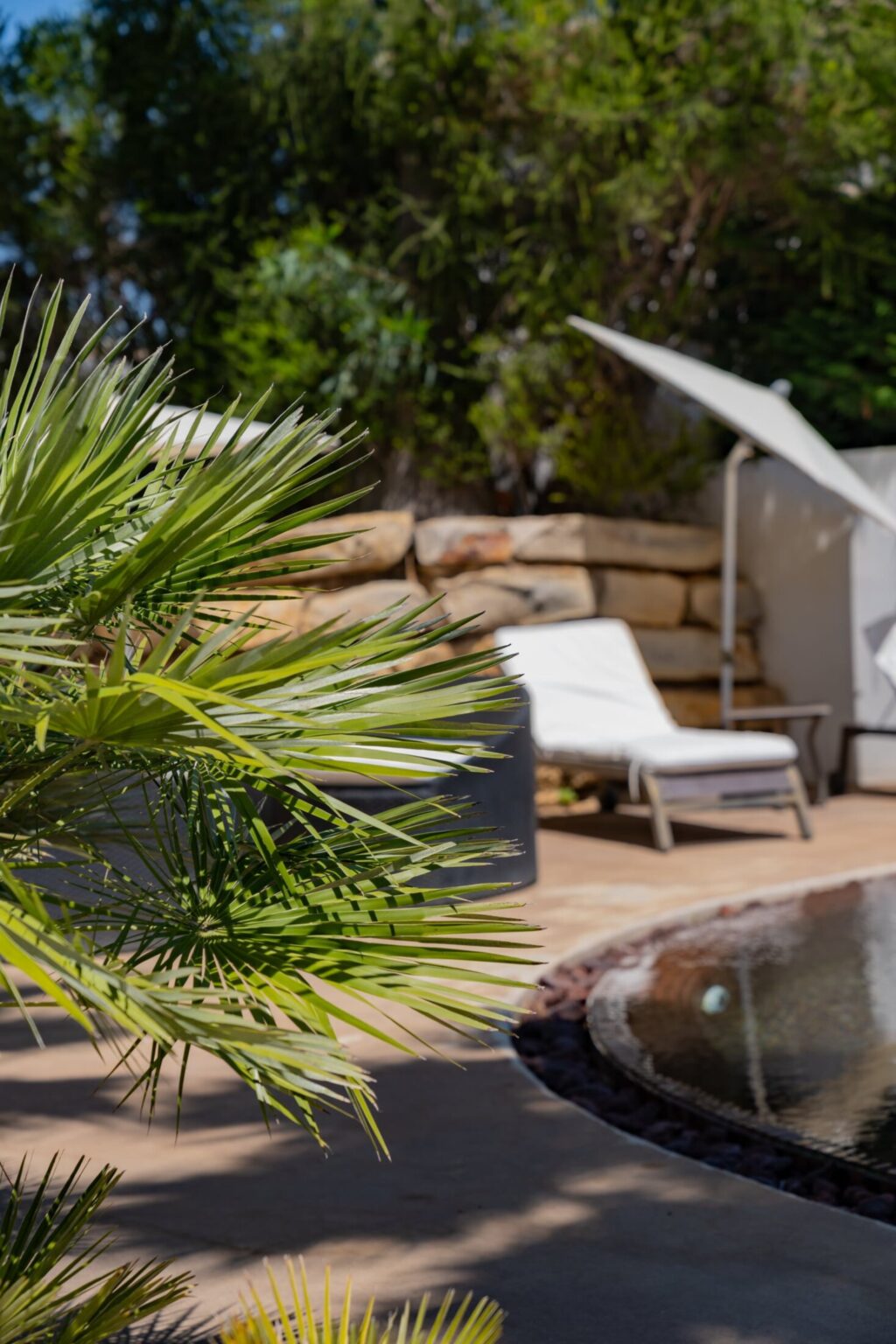 resting area near the pool