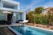 outside pool area