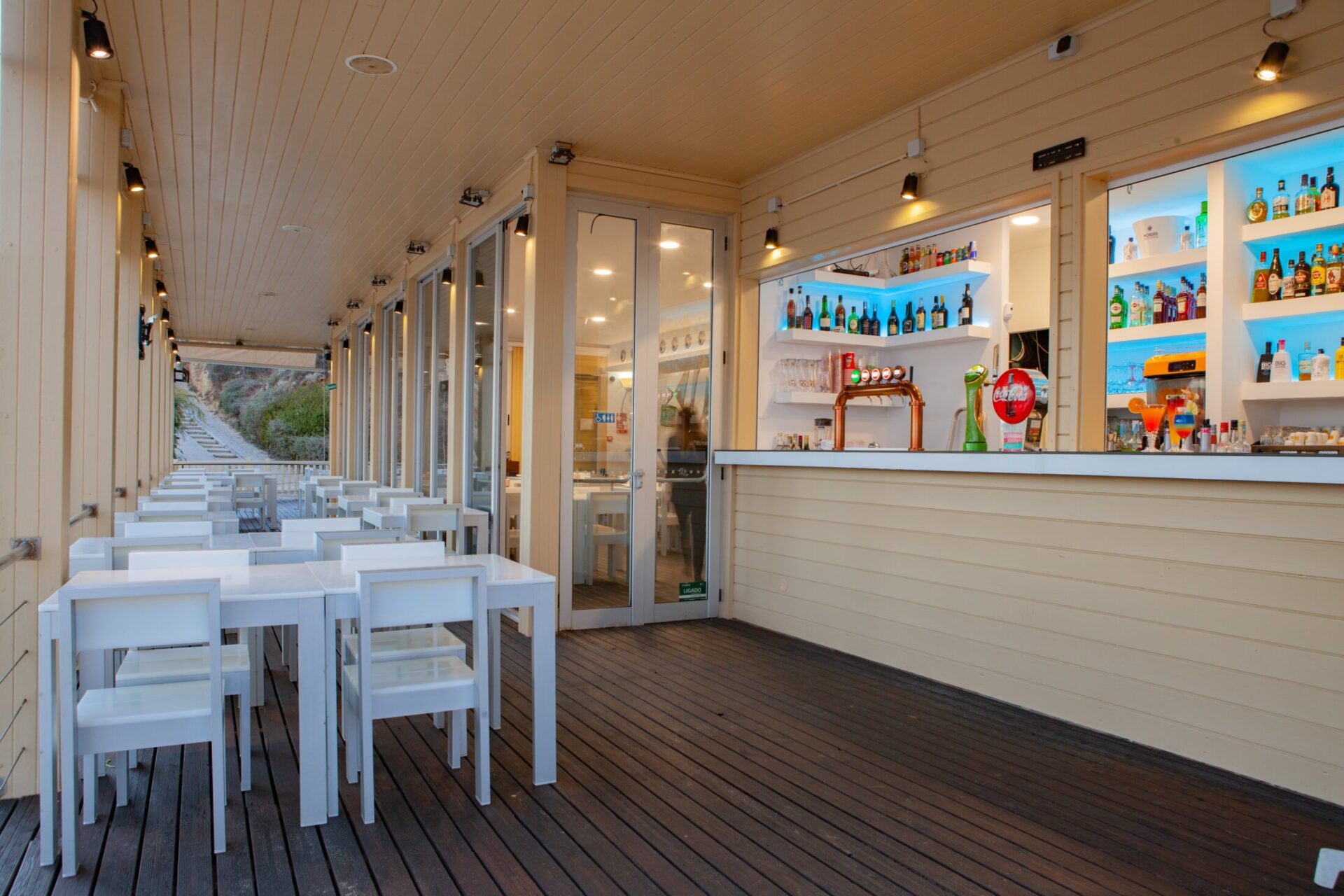 bar at the algarve restaurant near the sea