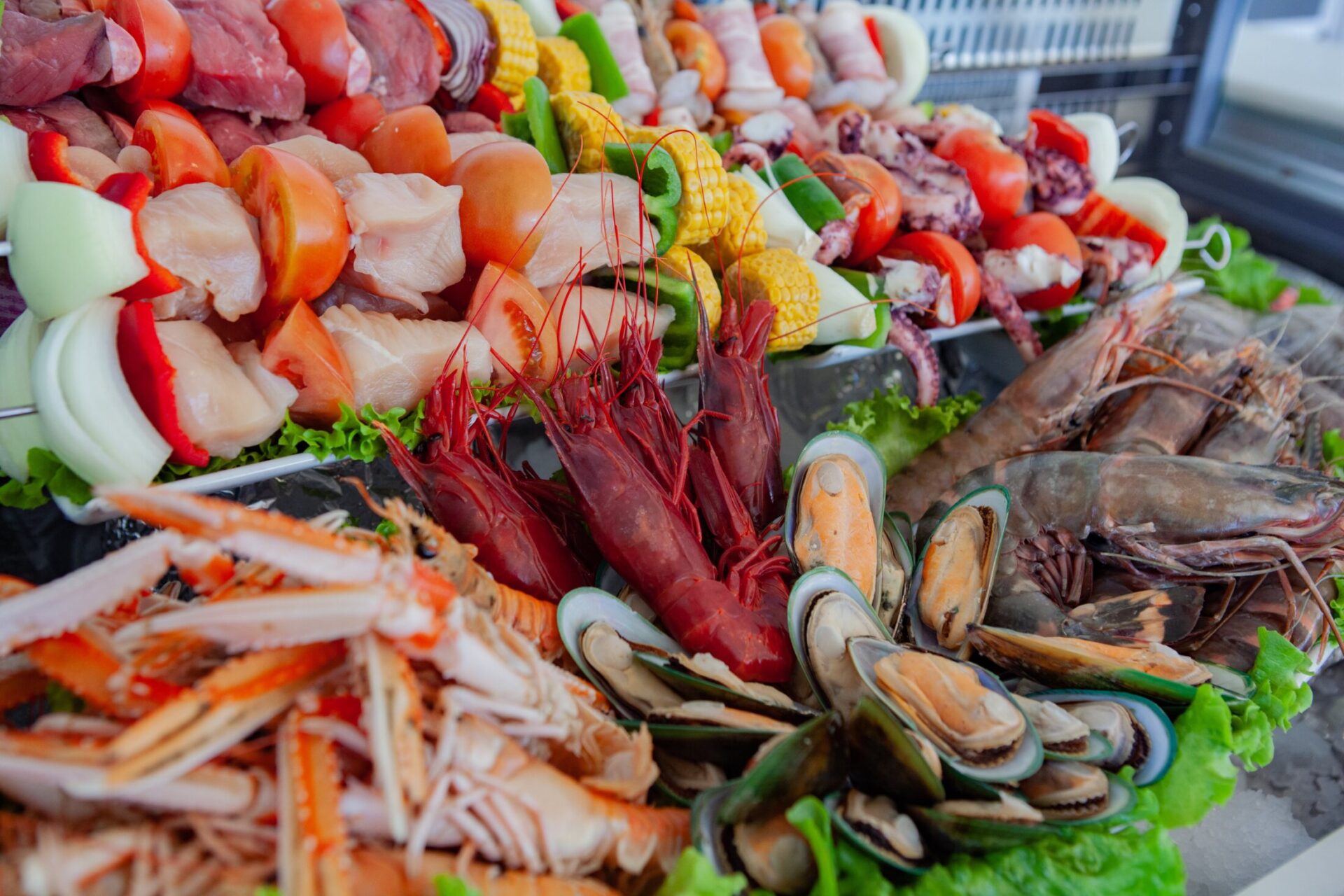 fresh sea food at algarve hotel restaurant