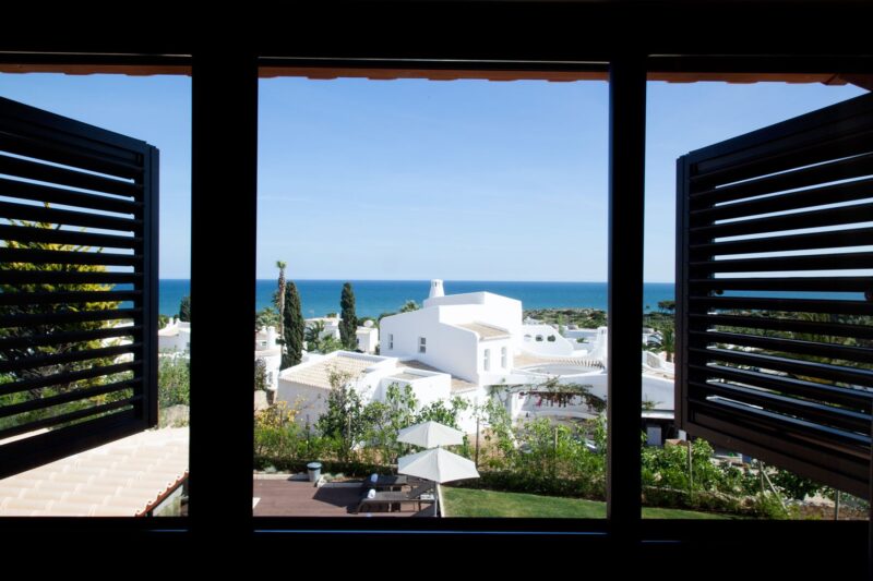 view from the bedroom at the sea