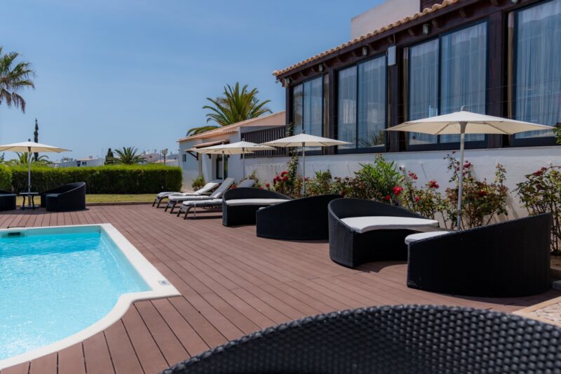 The resort pool area