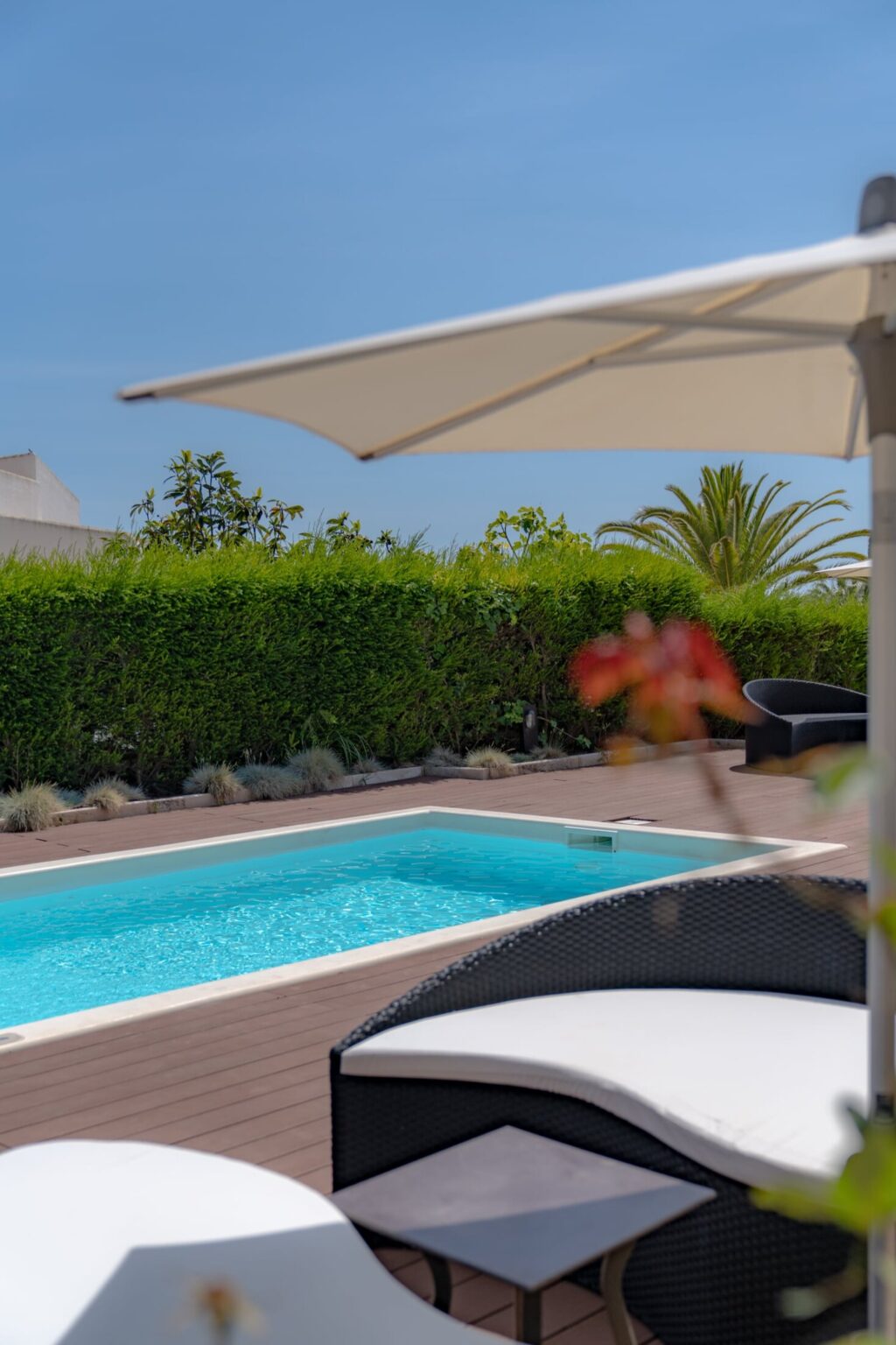 The resort pool area