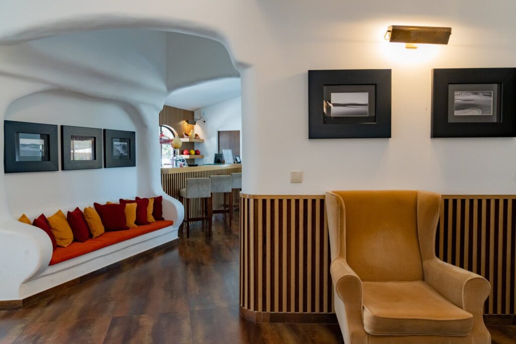 corridor leading into the bar