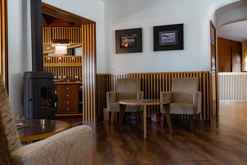sitting area at the bar